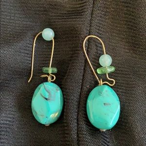 Vintage turquoise dangle earrings